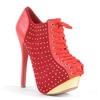 Penny Studded Lace Up Ankle Bootie